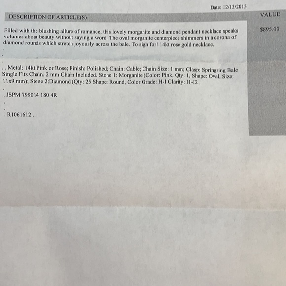 Morganite & Diamond 14kt Rose Gold Necklace - Picture 12 of 14